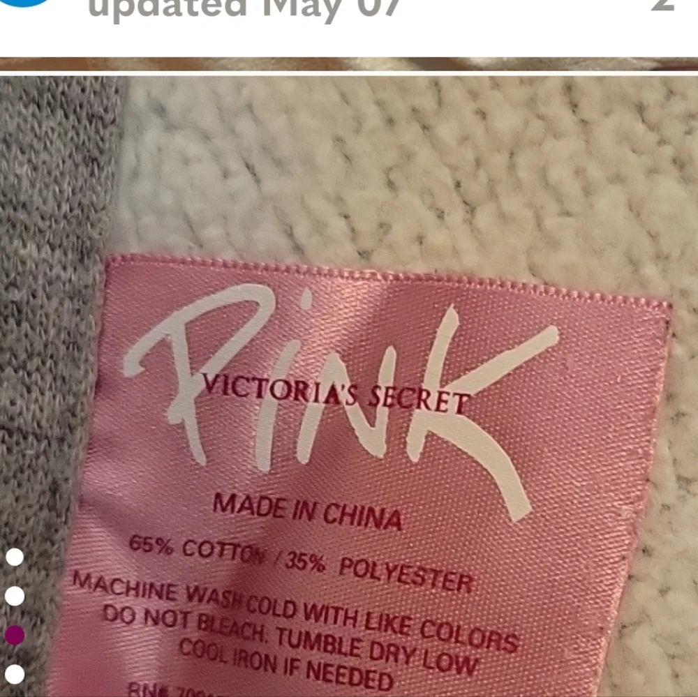 PINK Victoria's Secret Pink and Gray Throw Size 56X68" - Picture 8 of 13